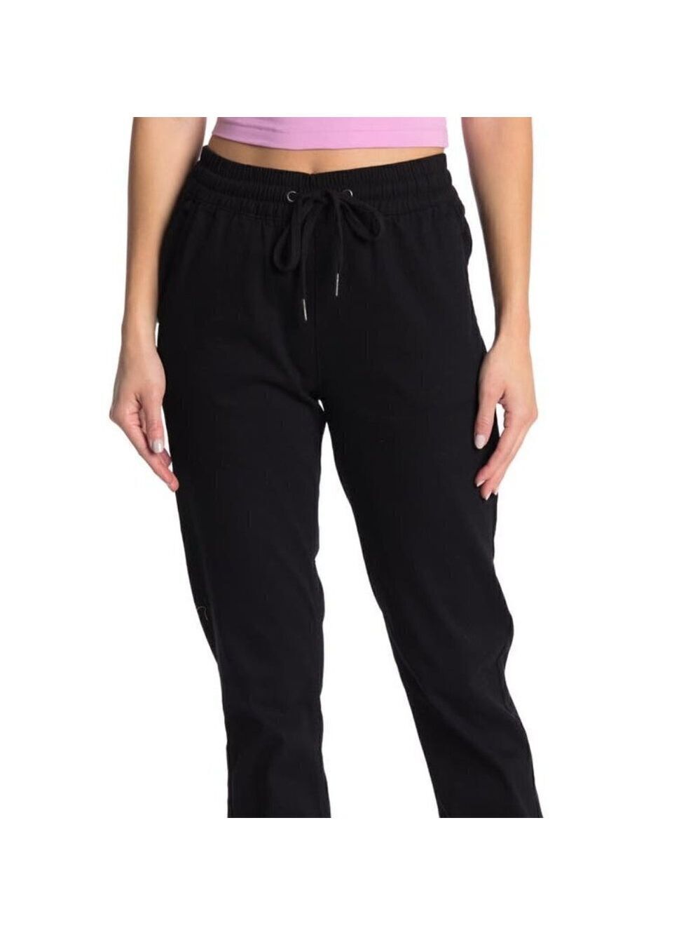 Rdi BNWOT Waffle Joggers NEW Stretch Drawstring Black Pants
